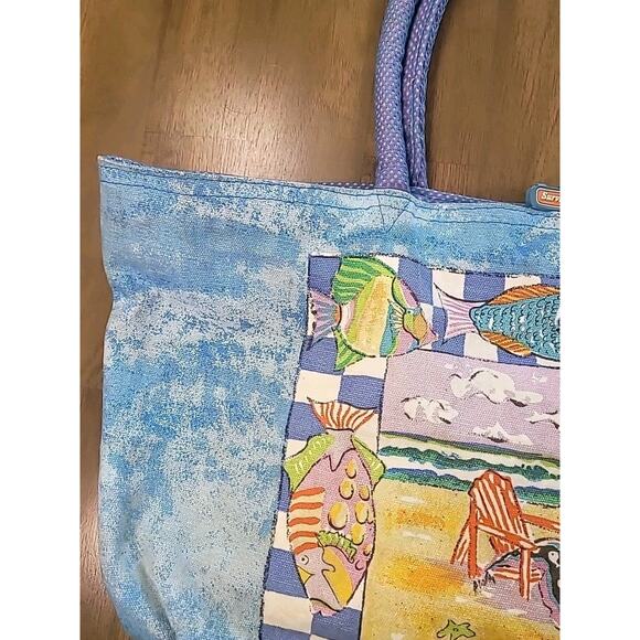 Vintage Ormsby Surviving Stress Canvas Tote Bag 17x12x7 GVC - Picture 9 of 14